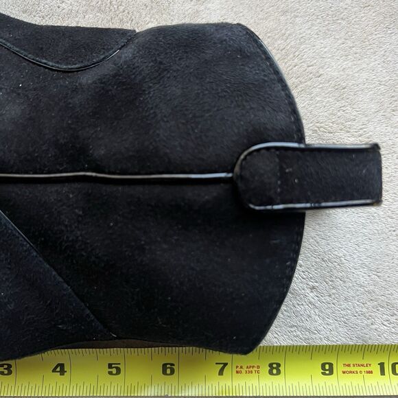 Giuseppe Zanotti Black Suede w/ Patent Leather Trim Western Boots EU 36 US 6 - Picture 13 of 16